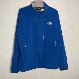 The North Face Blue Apex Soft Shell Full Zip Outdoors Jacket Men Size Large